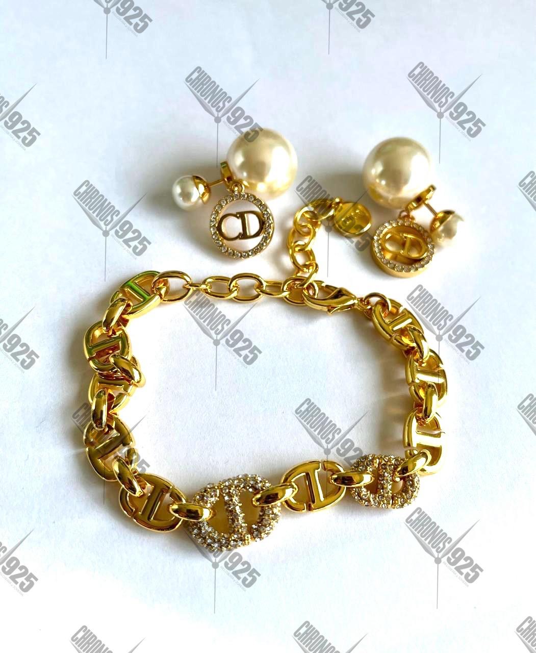 Pulsera y arete CD