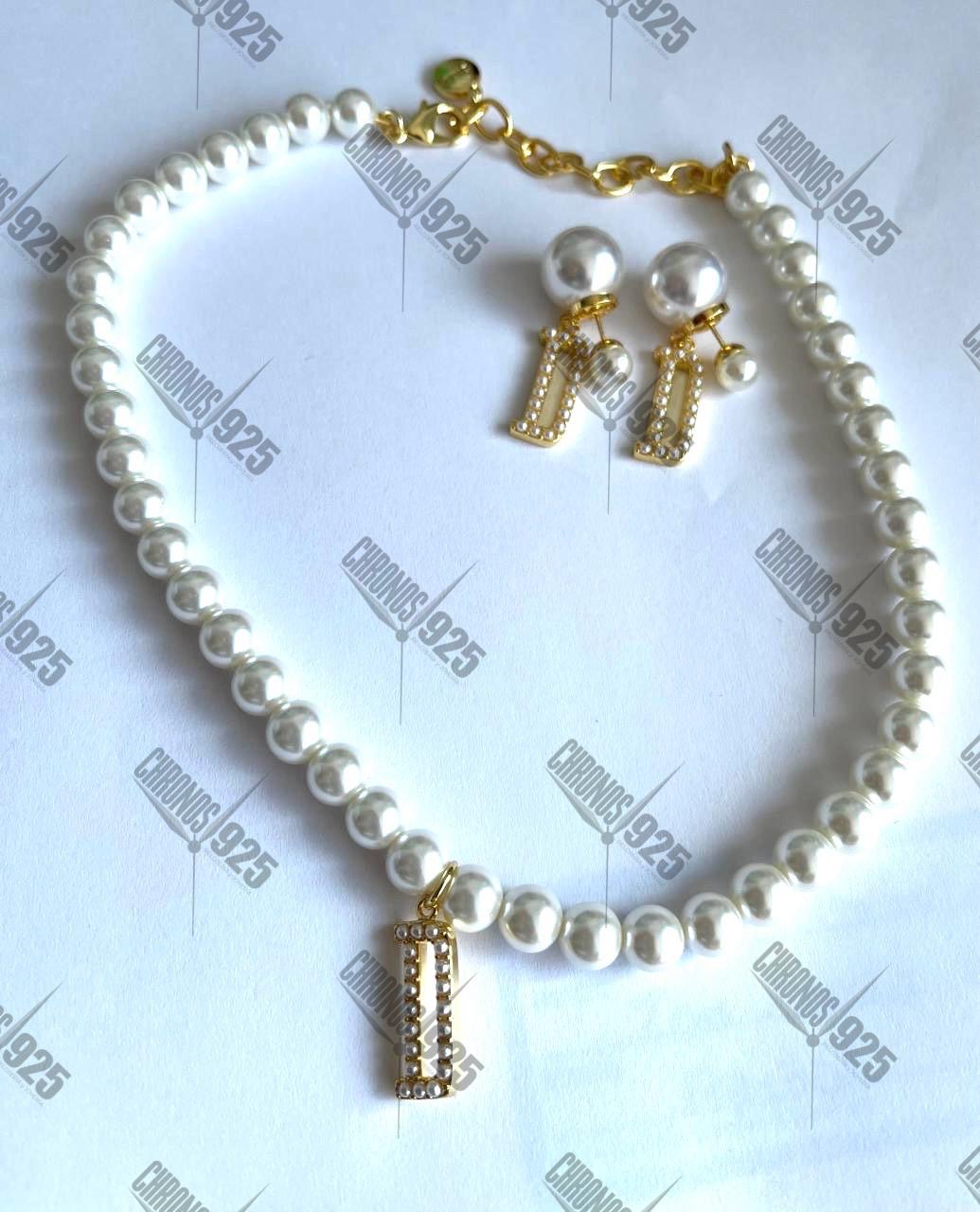 Collar y arete DIOR